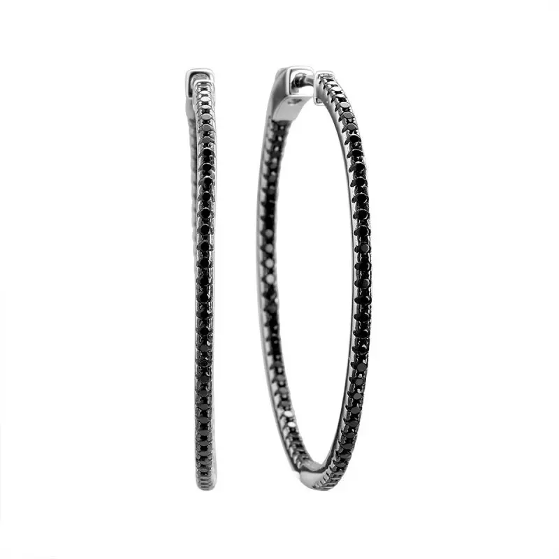 Серьги конго из серебра