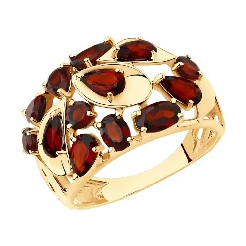 Кольцо декоративное из красного золота