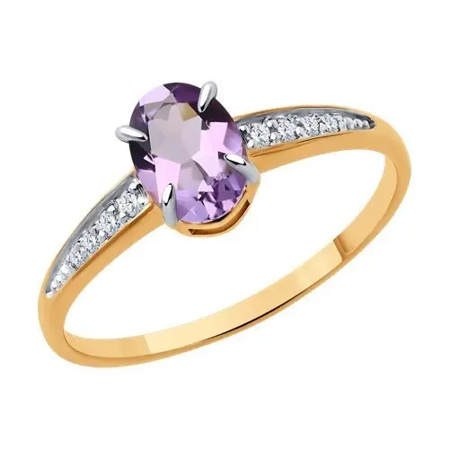 Кольцо декоративное из красного золота