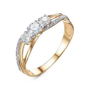 Кольцо декоративное из красного золота