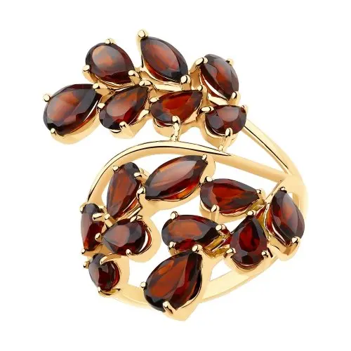 Кольцо декоративное из красного золота