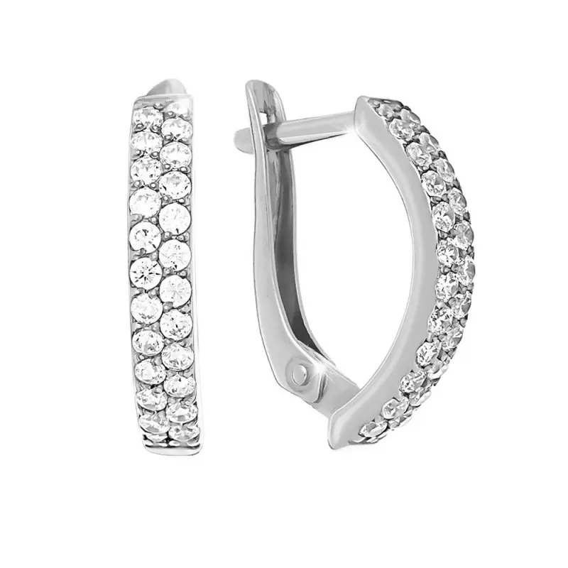 Серьги с английским замком из серебра