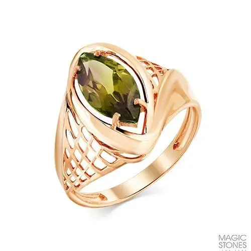 Кольцо декоративное из красного золота вид 1