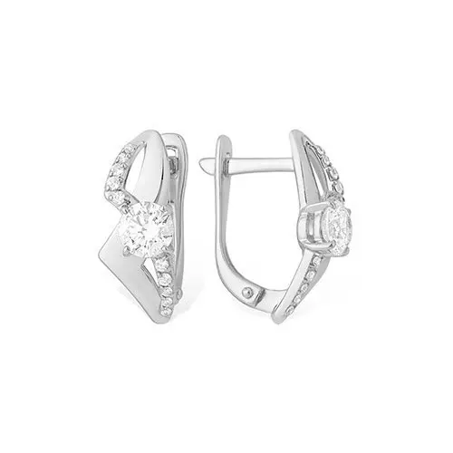 Серьги с английским замком из серебра