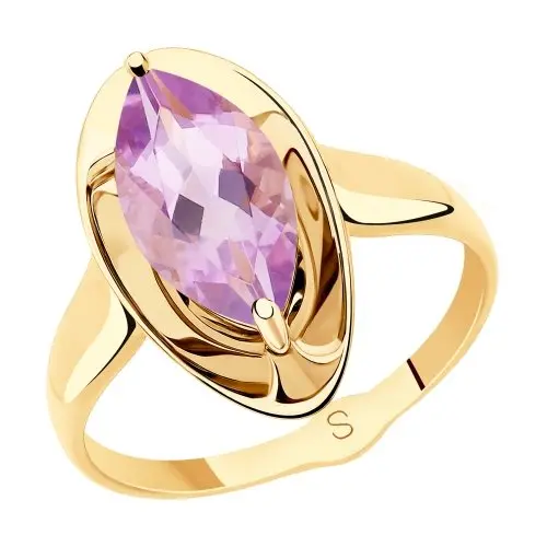 Кольцо декоративное из красного золота