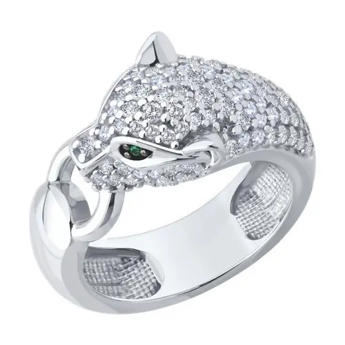 Кольцо декоративное из серебра вид 1