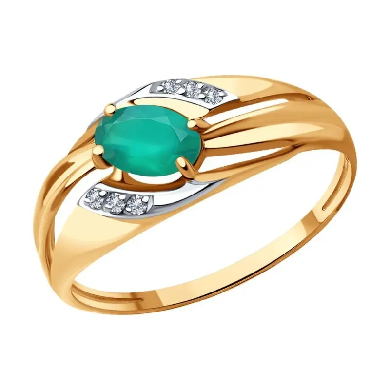 Кольцо декоративное из красного золота