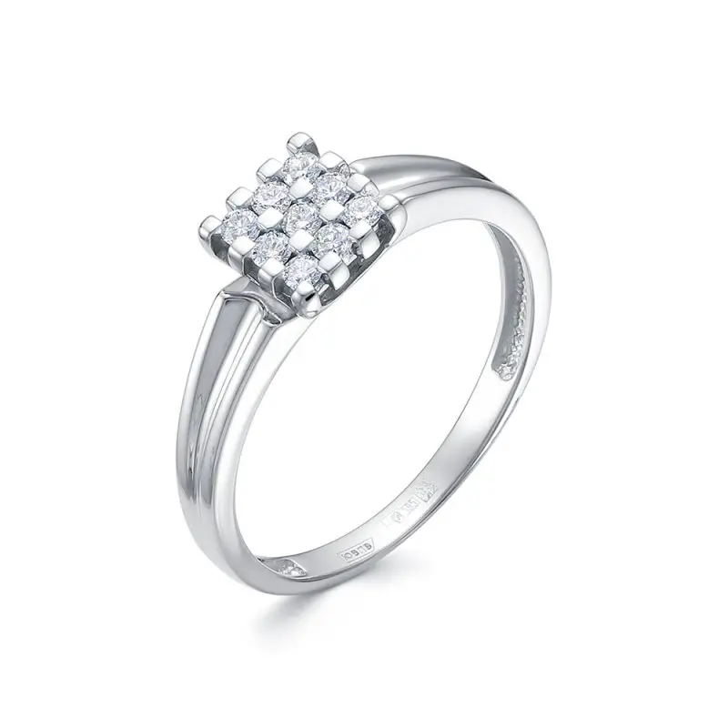 Кольцо декоративное из белого золота