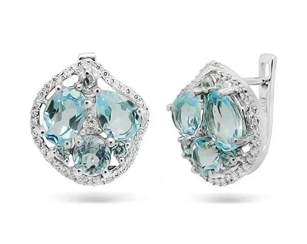 Серьги с английским замком из серебра