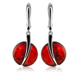 Серьги подвесные из серебра