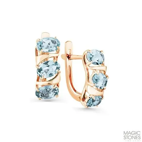 Серьги с английским замком из красного золота