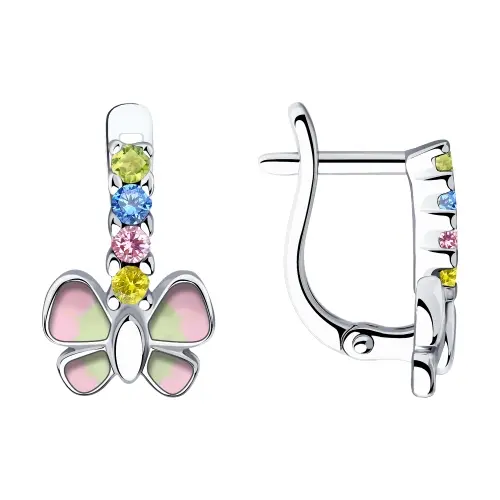 Серьги детские из серебра