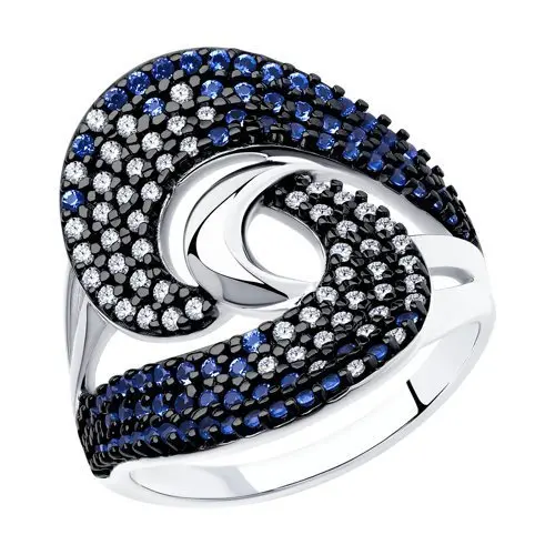 Кольцо декоративное из серебра