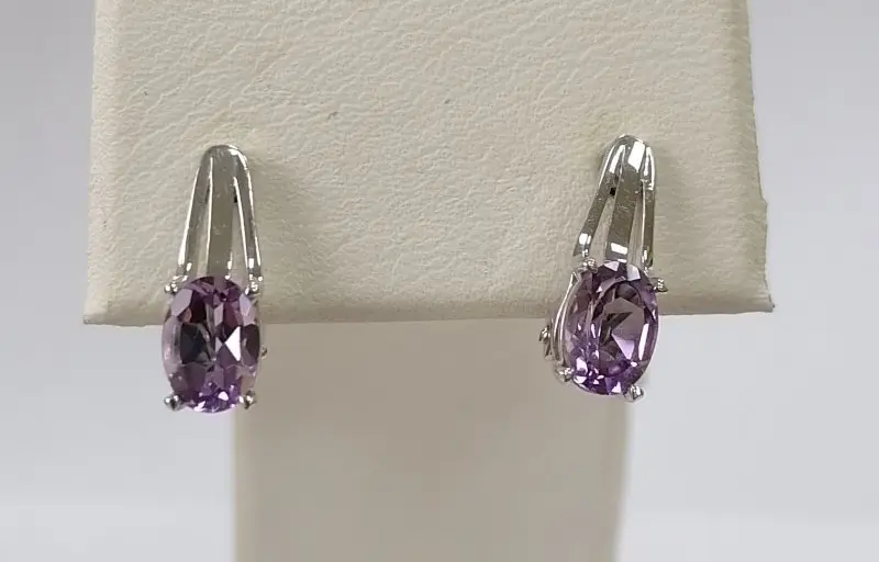 Серьги с английским замком из серебра