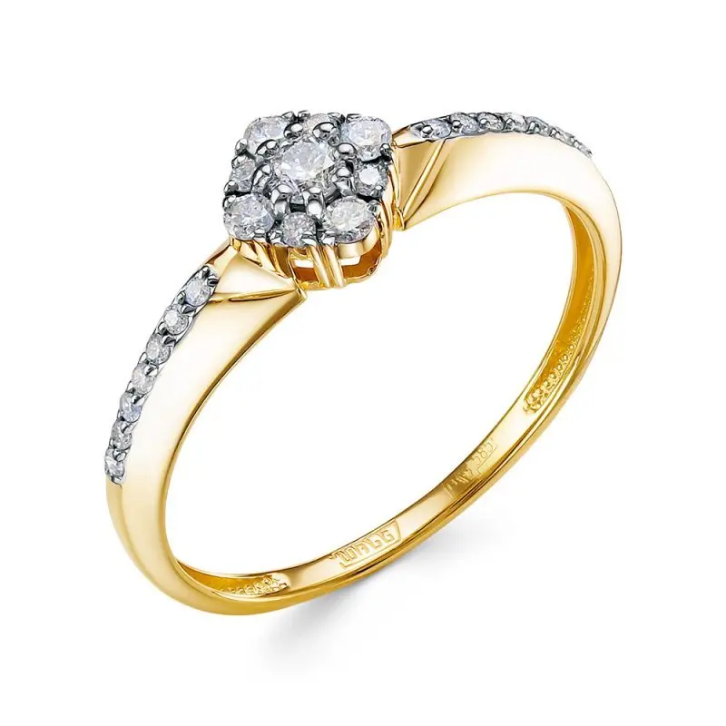 Кольцо декоративное из белого золота