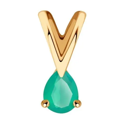 Подвеска бегунок из красного золота