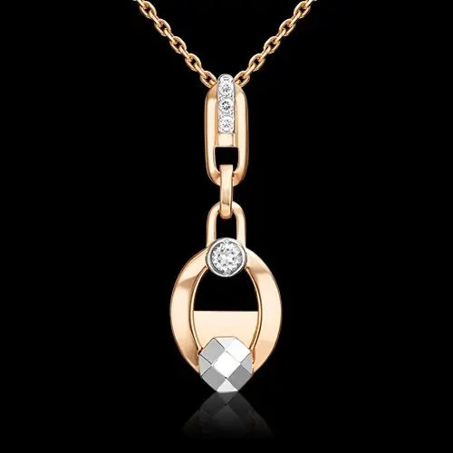 Подвеска декоративная из комбинированного золота