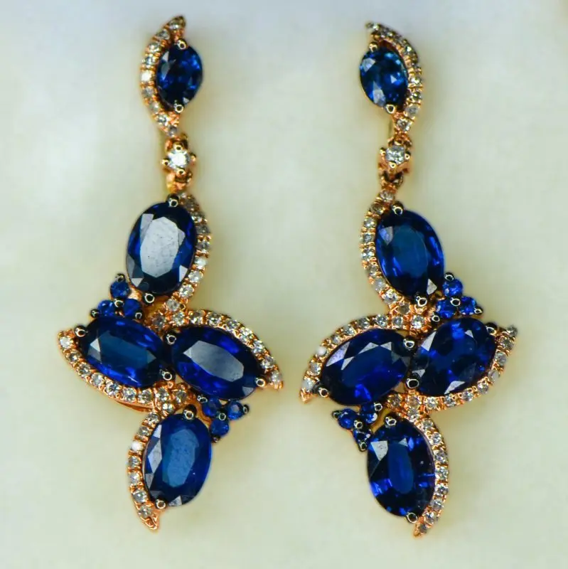 Серьги пуссеты из красного золота