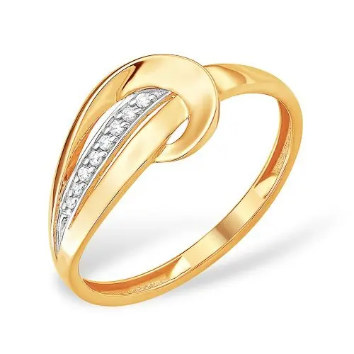 Кольцо декоративное из красного золота