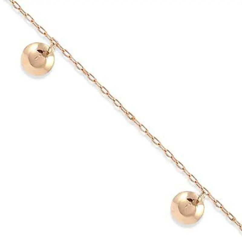 Браслет на ногу из красного золота