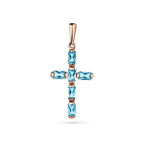 Подвеска декоративный крест из красного золота