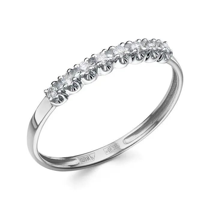 Кольцо декоративное из белого золота