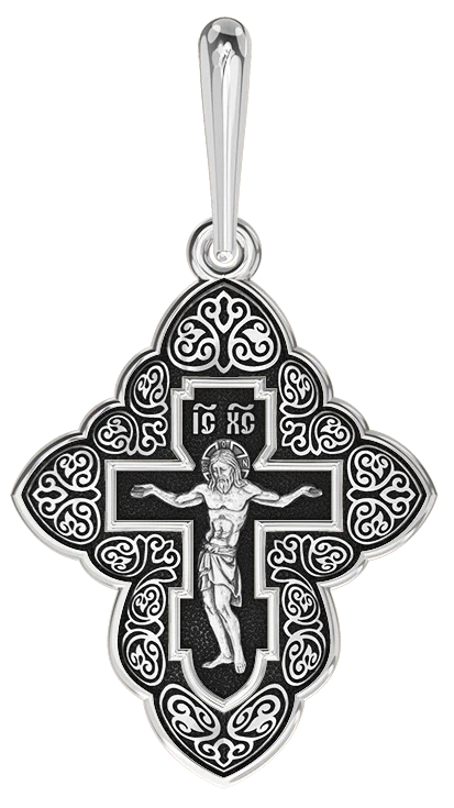 Подвеска крест из серебра