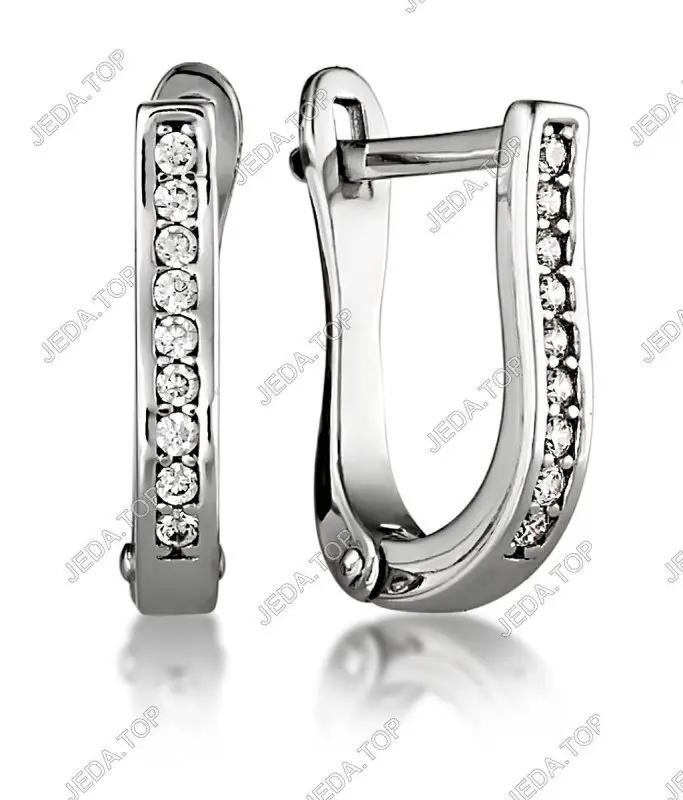 Серьги с английским замком из серебра