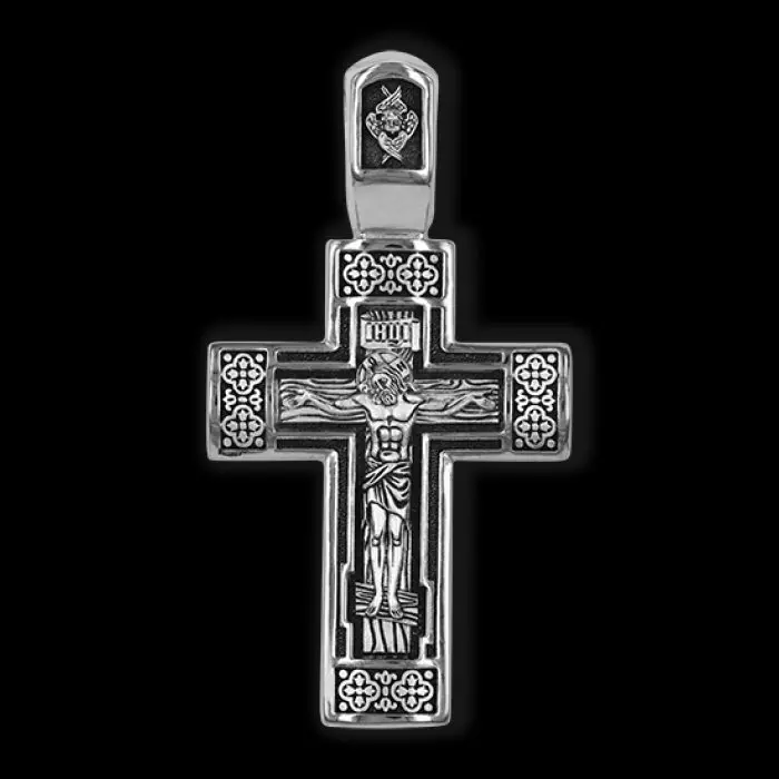 Подвеска крест из серебра