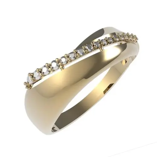 Кольцо декоративное из красного золота