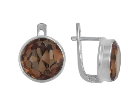 Серьги с английским замком из серебра
