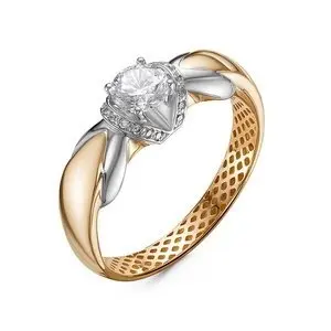 Кольцо декоративное из комбинированного золота