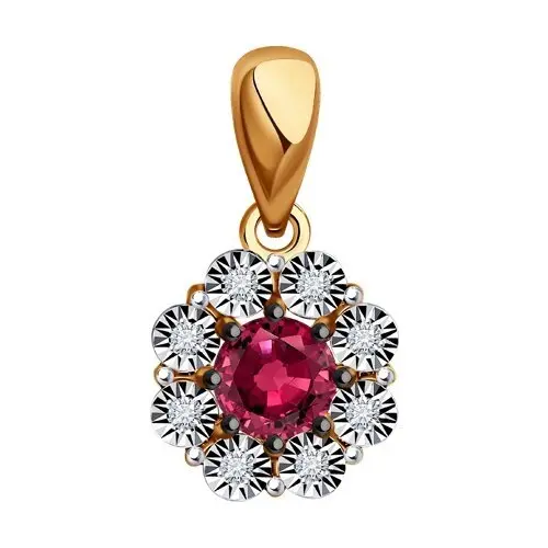 Подвеска декоративная из красного золота