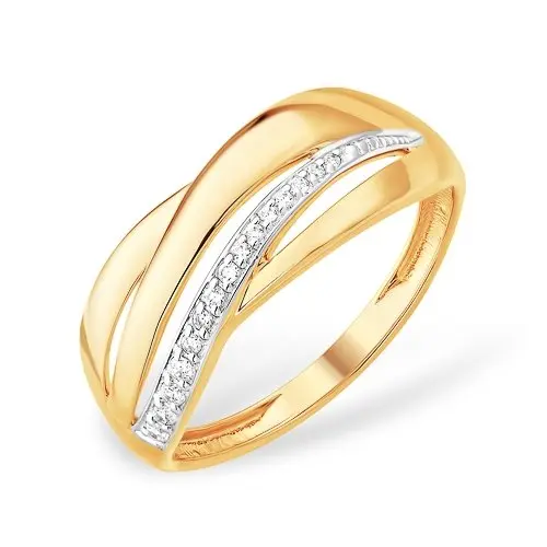 Кольцо декоративное из красного золота