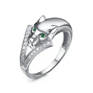 Кольцо декоративное из серебра вид 1