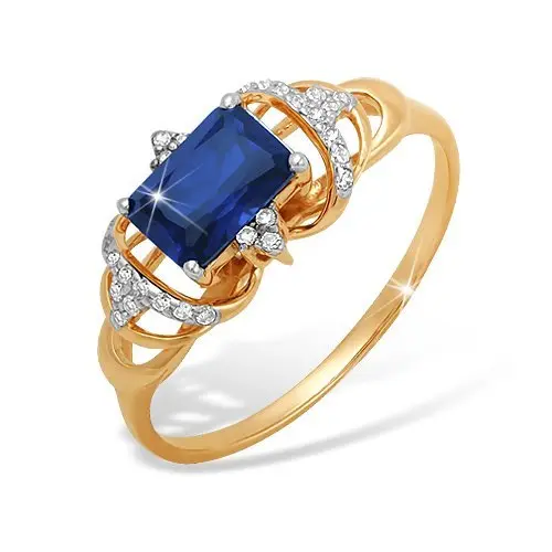 Кольцо декоративное из красного золота