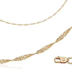 Браслет цепочный из красного золота