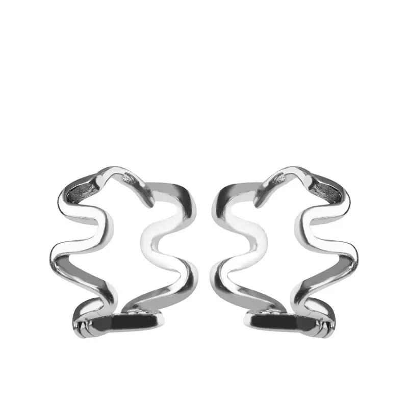 Серьги конго из серебра