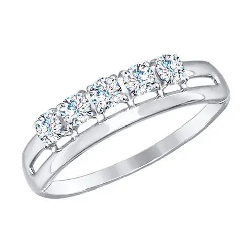 Кольцо декоративное из белого золота