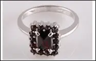 Кольцо декоративное из серебра