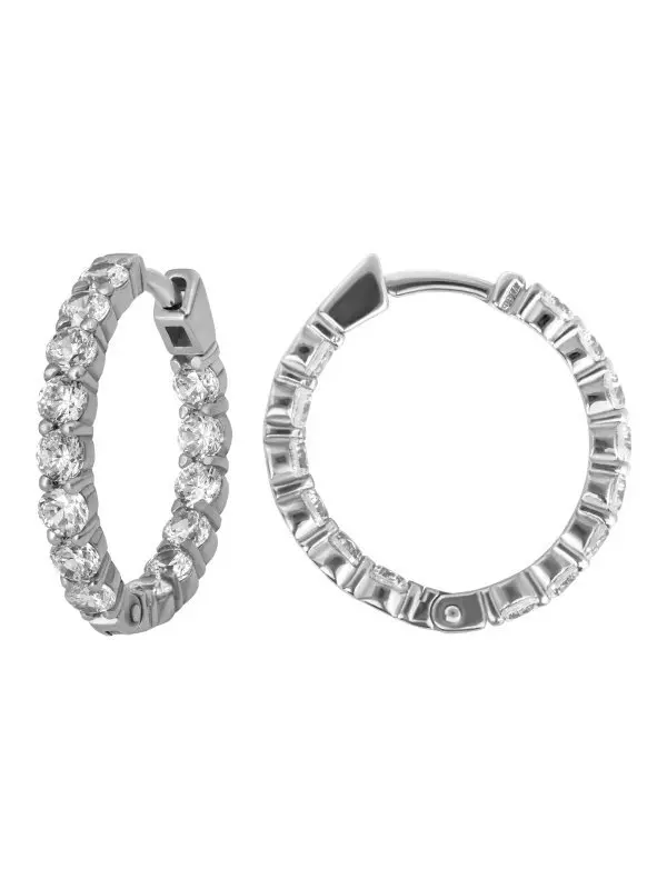 Серьги конго из серебра