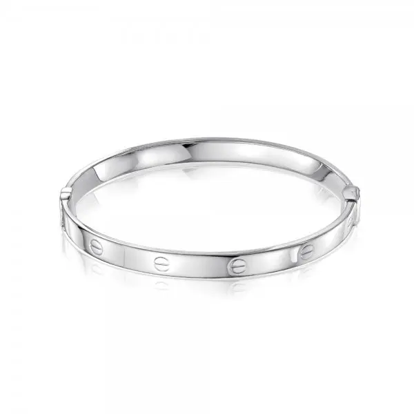 Браслет жесткий из серебра