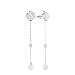 Серьги подвесные из серебра