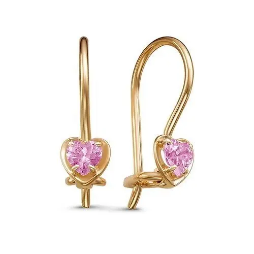 Серьги детские из красного золота