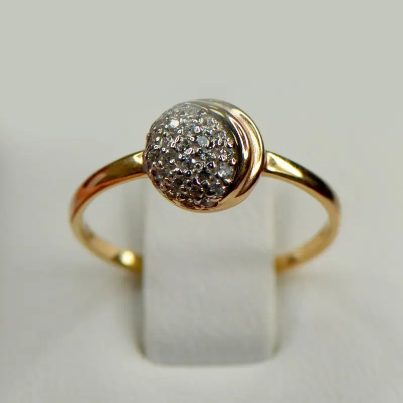 Кольцо декоративное из красного золота