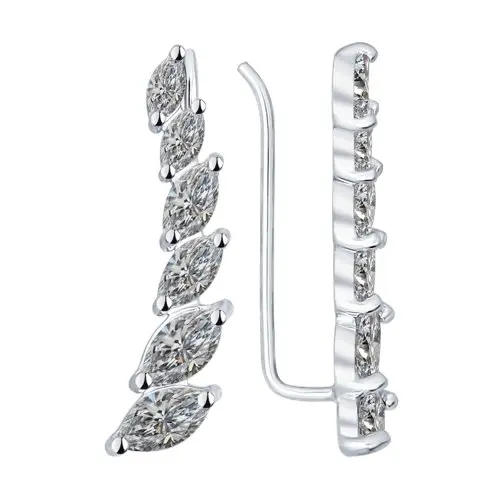 Серьги зажимы из серебра