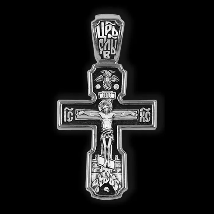 Подвеска крест из серебра