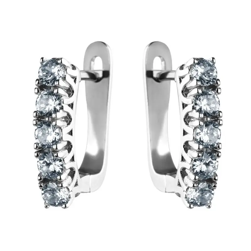 Серьги с английским замком из серебра