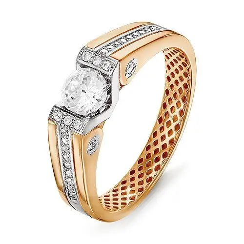 Кольцо декоративное из красного золота