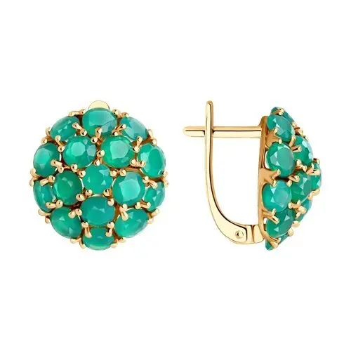 Серьги с английским замком из красного золота